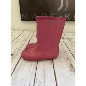 Hunter Child's Pink Rain Boots - Play Condition - sz 6